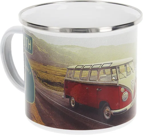 Miniatura 12 de BRISA VW Collection - Taza grande esmaltada para café y té Volkswagen para acampar y al aire libre, T1 autobús autocaravana
