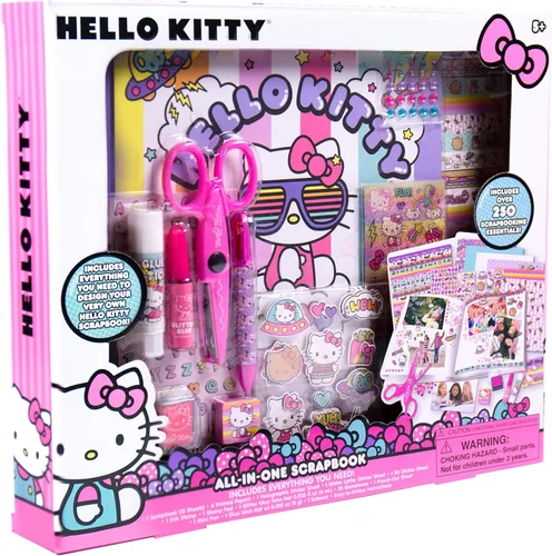 Miniatura 6 de Hello Kitty Todo en Uno DIY, Diseña Tu Propio Álbum de Recortes con Más de 250 Artículos Esenciales, Excelentes Juguetes de Hello Kitty