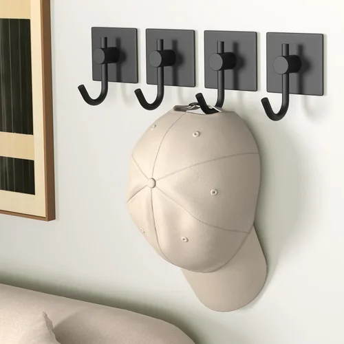 Miniatura 5 de VAEHOLD - Paquete de 4 ganchos de pared, resistentes, impermeables, de aluminio para colgar abrigos, sombreros, llaves, ropa, gancho de pared