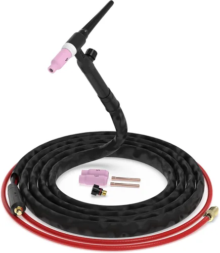 YESWELDER Antorcha de soldadura TIG WP-17V de 13 pies, 150 amperios, 10-25 mm² enfriada por aire, Antorcha TIG de elevación, compatible con