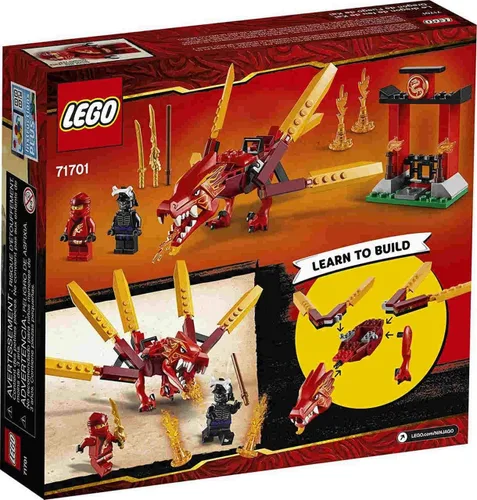 Miniatura 3 de LEGO NINJAGO Legacy Kai's Fire Dragon 71701 Kit de construcción de figuras de juguete de dragón (81 piezas)