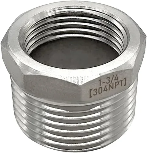 Miniatura 11 de Beduan - Buje reductor hexagonal de acero inoxidable, accesorio adaptador para tubería de fundición de 1-1/4" macho NPT a 1" hembra NPT