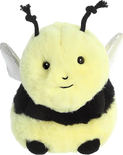 Aurora® Playful Rolly Pet™ Bee Happy™ - Animal de peluche, tamaño compacto para diversión sobre la marcha, para adultos, niños, cumpleaños y