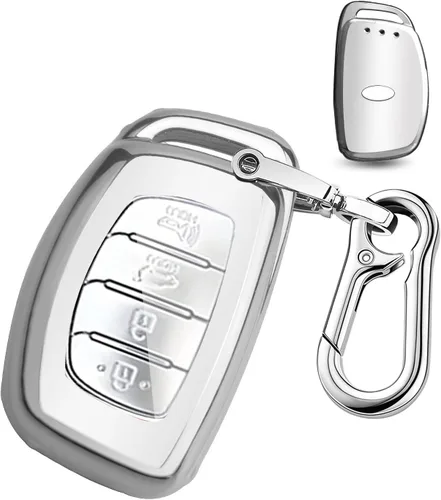 Miniatura 8 de QBUC Funda para llavero Hyundai Elantra, protector de TPU suave con llavero compatible con Hyundai Elantra Ioniq Sonata Tucson Elantra GT 2021 2020
