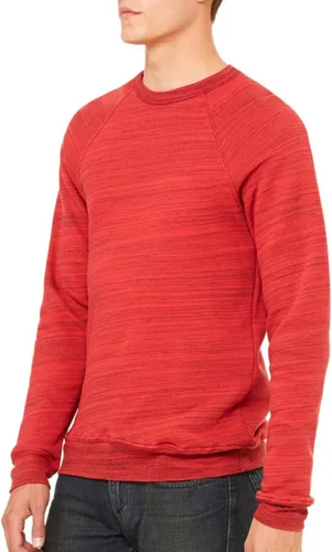 Miniatura 4 de Bella Canvas Sudadera de forro polar de esponja con cuello redondo (3901), Gris oscuro (Dark Grey Marble Fleck), M