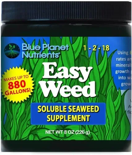 Miniatura 3 de Suplemento soluble de algas marinas solubles en malezas (bolsa de 1 libra) para todas las plantas y jardines Hace hasta 1800 galones Blue