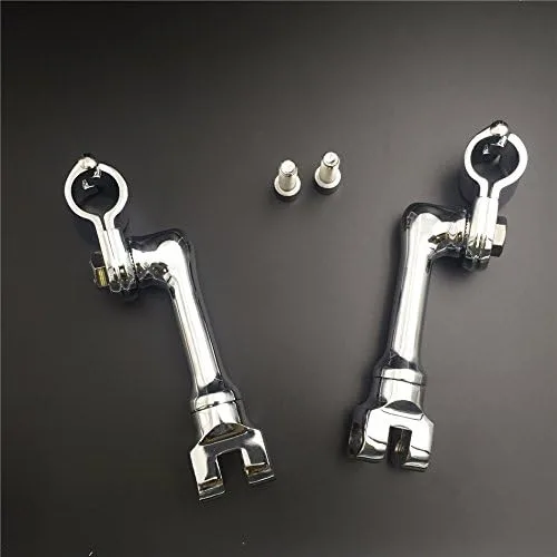 Miniatura 3 de SMT-Kit de montaje de clavijas de carretera ajustables en ángulo largo cromado compatible con cualquier bicicleta con tubo de marco de protector