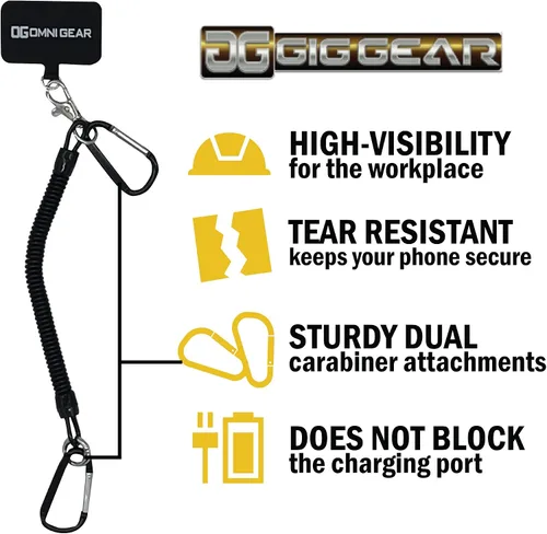 Miniatura 5 de Correa de teléfono móvil Drop Stop para protección contra caídas y robos, cordón universal para teléfono con mosquetones para una fijación segura