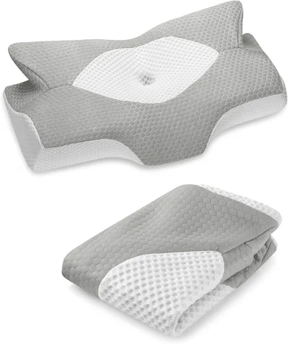 Miniatura 5 de Elviros Funda de almohada cervical de espuma viscoelástica (gris oscuro)