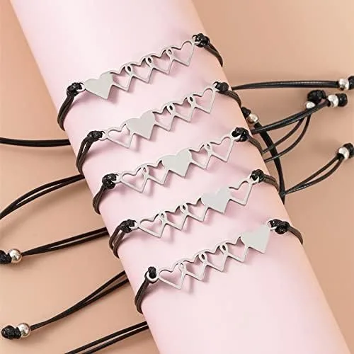 Miniatura 5 de Long tiantian 345 pulseras para hermana, mejores amigas, pulseras de corazón a juego, joyería de amistad, regalos para mujeres, adolescentes