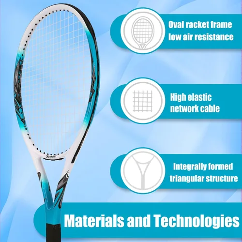 Miniatura 3 de Senston 27 inch Tennis Racket for Adults 1 Pack Tennis Racket Set Tennis Overgrip, Vibration Damper