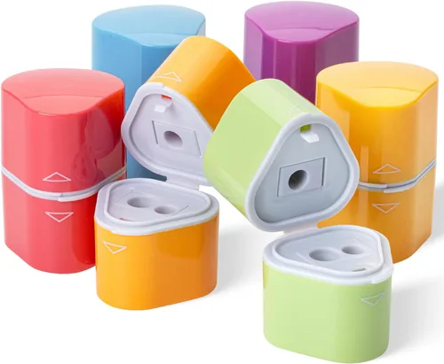 Miniatura 11 de Mr. Pen - Sacapuntas para lápices de colores, paquete de 3, 3 agujeros, manual de sacapuntas Colores boho