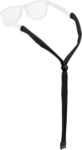 Chums Retenedor de gafas de algodón reciclado, correa ajustable ecológica para gafas de sol Negro