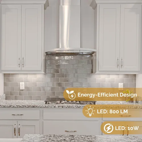 Miniatura 8 de Luz LED regulable debajo del gabinete de 18 pulgadas, instalación cableada, seleccionable por color, blanco suave (3000 K)/blanco brillante