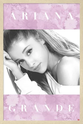 Miniatura 10 de Trends International Ariana Grande - Póster de pared floral, 14.725 x 22.375 pulgadas, versión enmarcada de madera de granero