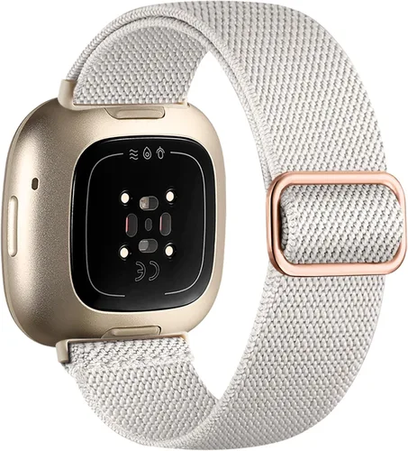 Miniatura 15 de Maledan Banda de Repuesto para Correas Fitbit Sense Hombres Mujeres, Correa de Reloj Elástica de Nylon Transpirable Suave para Versa 3/Versa 4