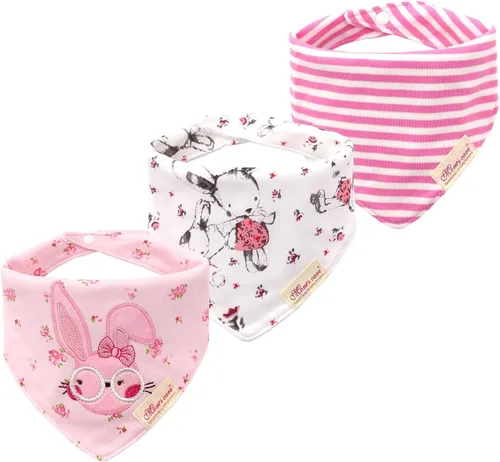 Miniatura 20 de JN&LULU Paquete de 3 baberos de bebé recién nacido, bandana, baberos para babear, de algodón, regalos para bebés