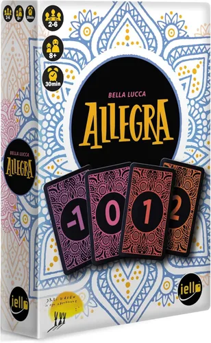 IELLO: Allegra - Basado en el juego de cartas Golf, mantén tu puntuación lo más baja posible, a partir de 8 años en familia, 2-6 jugadores, 30