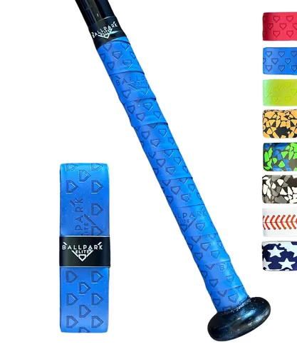 Miniatura 11 de Cinta de agarre de bate de polímero para béisbol/sóftbol Reemplazo de agarre de bate de béisbol precortado de 0.043 pulgadas Bandera azul