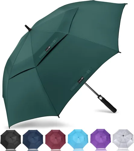 Miniatura 33 de ZOMAKE - Paraguas de golf a prueba de viento, extragrande, de gran tamaño, de doble dosel resistente para lluvia, juegos deportivos y carrito