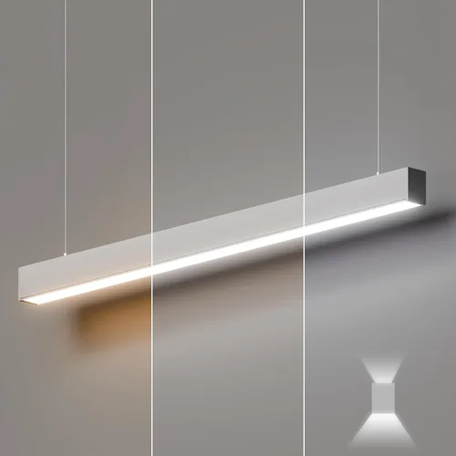Miniatura 13 de Luz lineal LED de 4 pies, luz arriba y abajo de 50/45/40/35/30W, CCT de 3000/4000/5000K, luminarias lineales comerciales y residenciales