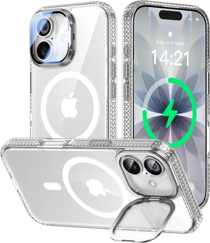 Miniatura 15 de VOFATA - Funda magnética para iPhone 17 Pro Max, cubierta para cámara con soporte, protección completa para la cámara, compatible con MagSafe
