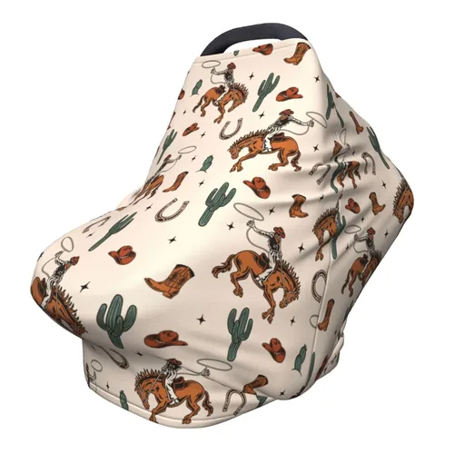 Western - Fundas de asiento de coche multiusos para bebé, cubierta de transporte para asiento de automóvil, transpirable, para lactancia materna,