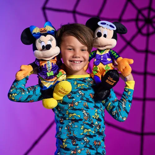 Miniatura 2 de Disney Store Peluche oficial de Minnie Mouse que brilla en la oscuridad para Halloween 2023, tamaño mediano de 15 pulgadas, edición festiva