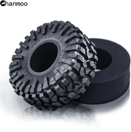 Miniatura 9 de 1.9 RC Crawler Neumáticos de 4.724 in con inserto de espuma de goma blanda escala 1/10 neumáticos para Traxxas TRX4 Axial SCX10 SCX10 II RC4WD D90