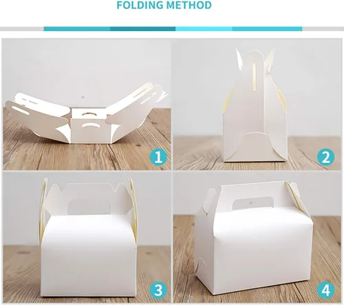 Miniatura 4 de NICEWAY - Paquete de 30 cajas de regalo a dos aguas blancas, caja de regalo de papel kraft para dulces, cajas de regalo pequeñas para bodas, fiestas