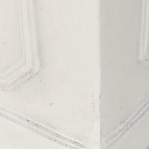 Miniatura 4 de Burgos - Maceta pequeña para exteriores, piedra fundida, color blanco antiguo