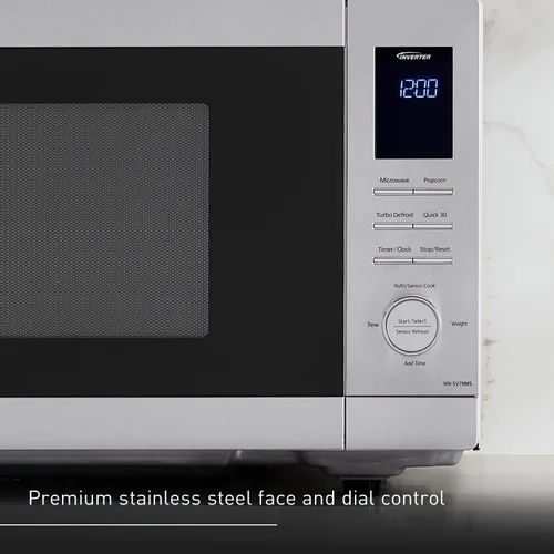 Miniatura 7 de Panasonic NN-SV79MS Horno Microondas de Encimera Inversor Inteligente de 1.4 pies cúbicos que Funciona con Alexa, 1200 Vatios de Potencia con Sensor