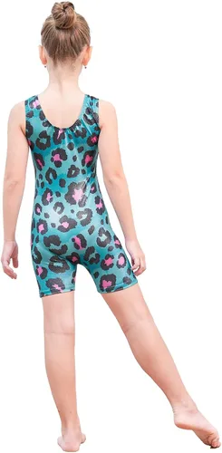 Miniatura 3 de EQSJIU Leotardos de gimnasia para niñas y niños mosaico sirena mariposa estrellas leopardo galaxia teñido anudado cosmos leopardo
