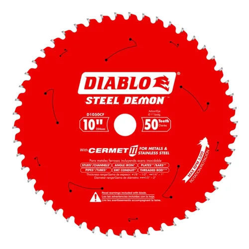 Miniatura 11 de Diablo Hoja de sierra para corte de metal Steel Demon Cermet II de acero de 8 pulgadas x 42 dientes – Vida útil hasta 25 veces más larga, cortes 10