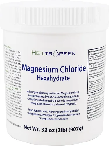 Miniatura 10 de 1 libra de cloruro de magnesio hexahidrato Ingredientes de grado farmacéutico Polvo de cristal Pure Ph. EUR., BP, USP, 100% Heiltropfen®