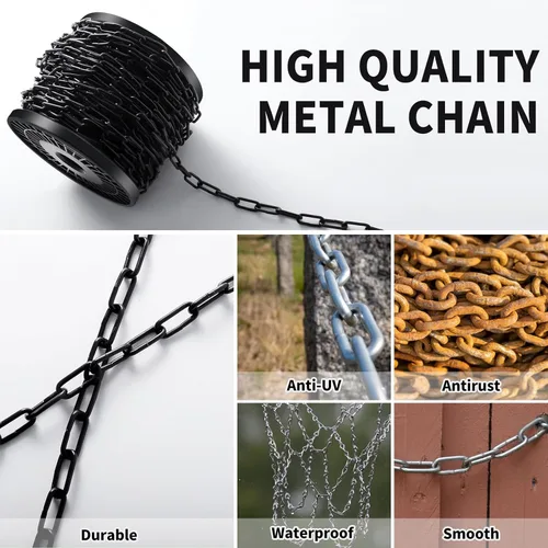 Miniatura 3 de Cadenas colgantes de metal de 33 pies 1/12" Cadena de fijación decorativa Cadena ligera de utilidad para colgar plantas, cesta, lámpara, candelabro