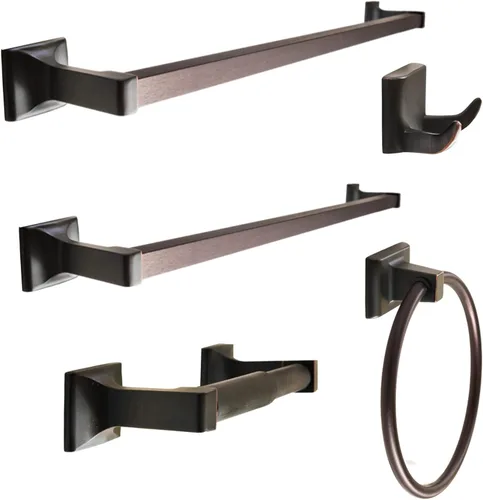 Miniatura 11 de SENTO - Juego de accesorios de baño clásicos para bodega, juego de accesorios de baño de metal resistente para montar en la pared, incluye gancho
