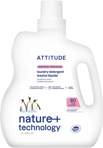 Miniatura 17 de ATTITUDE Detergente líquido para ropa, verificado por EWG, compatible con HE, a base de plantas y vegano, jabón natural para lavandería, aroma a