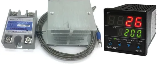 Miniatura 5 de 100V-240V pid Digital Temperature Controller Max Temperature Range 1372 Degrees Celsius+Radiator+2M K Thermocouple+Max 40A SSR(HD701)