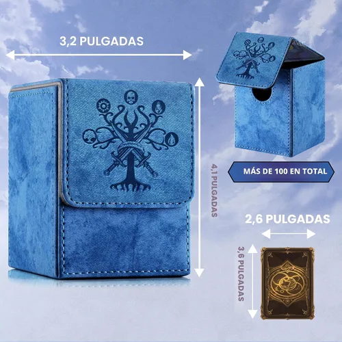 Miniatura 3 de PROMAXIBINDER MTG Commander - Caja de baraja con 2 divisores, se adapta a más de 100 tarjetas de una sola funda, caja de cubierta mágica de imán
