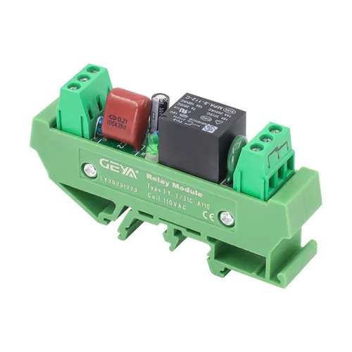 Miniatura 20 de Módulo de relé de 4 canales 1 módulo de relé de interfaz DC/CA de montaje en carril DIN SPDT de 12V (FY-T734-12VACDC)