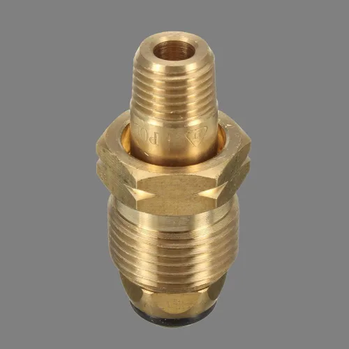 Miniatura 5 de 2 paquetes de adaptadores universales de tanque de cilindro de gas de propano LP LPG de montaje de conector de latón de flujo completo 1/4 '' 0.236