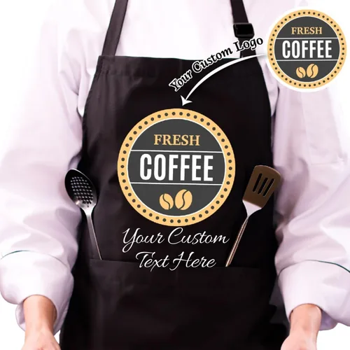 Miniatura 2 de Delantal con Logotipo Personalizado, Nombre Personalizado, Delantales con Foto para Hombres y Mujeres, Babero de Chef Ajustable Impermeable con 2