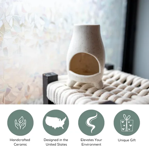 Miniatura 5 de Mini-Chiminea - Soporte de Palo Santo hecho a mano, quemador de incienso y atrapa cenizas para palitos de Palo Santo o incienso, decoración única