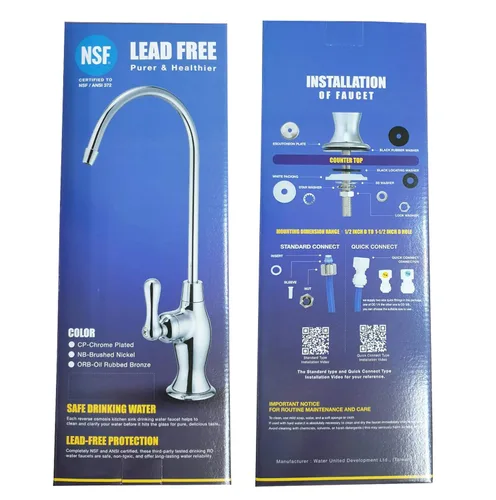 Miniatura 2 de Certificación NSF Grifo de Filtración de Agua Libre de Plomo para Ósmosis Inversa (Níquel Cepillado) Grifo Avanzado de Ósmosis Inversa para Beber