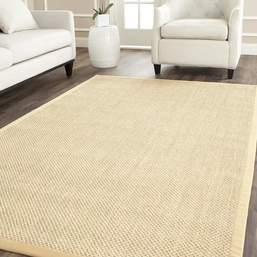 Miniatura 7 de Safavieh Colección de fibra natural NF443A tapete con ojo de tigre de maíz y trigo, 5 x 8 pies, Sisal
