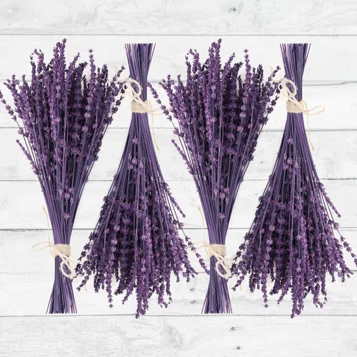 Miniatura 8 de Iory White - Paquete de 180 flores secas de lavanda secas, ramo de lavanda blanca crema blanqueadora real para el hogar, boda, decoración