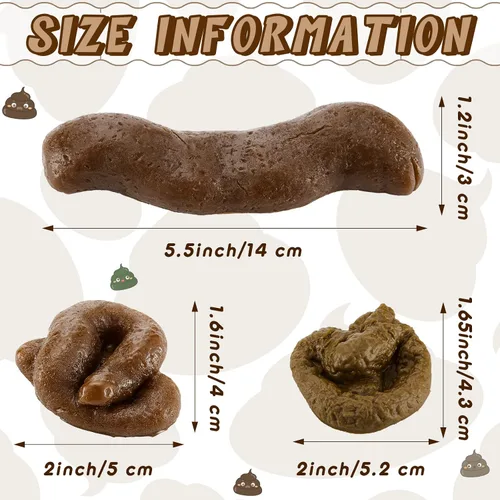 Miniatura 3 de Boao 8 piezas de caca falsa realista de perro falsa para adultos y práctica broma para Halloween, suministros de fiesta de broma del día