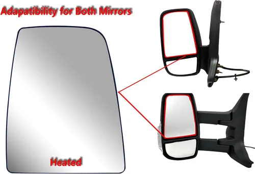 Miniatura 2 de Cristal superior de repuesto del lado izquierdo del conductor con calefacción y placa para Ford Transit 150 250 350 de 2015 a adelante Lado