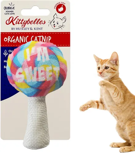 Huxley & Kent Juguete de Peluche para Gatos - Juguete Interactivo de Hierba Gatera para Gatos y Gatitos - Suave con Crujido y Hierba Gatera -